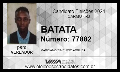 Candidato BATATA 2024 - CARMO - Eleições