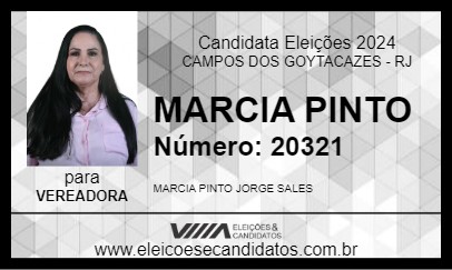 Candidato MARCIA PINTO 2024 - CAMPOS DOS GOYTACAZES - Eleições