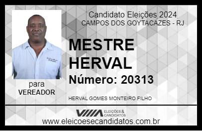 Candidato MESTRE HERVAL 2024 - CAMPOS DOS GOYTACAZES - Eleições