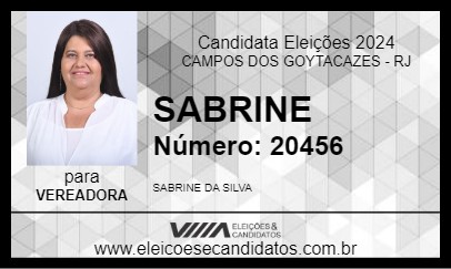 Candidato SABRINE 2024 - CAMPOS DOS GOYTACAZES - Eleições