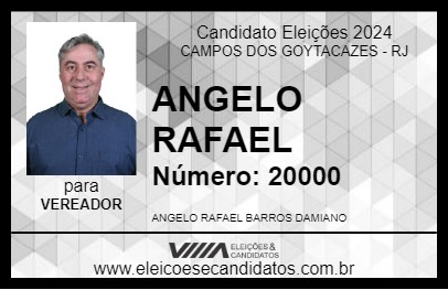 Candidato ANGELO RAFAEL 2024 - CAMPOS DOS GOYTACAZES - Eleições