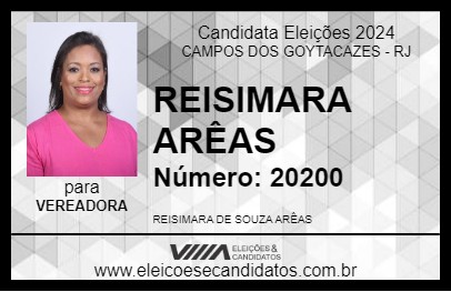 Candidato REISIMARA ARÊAS 2024 - CAMPOS DOS GOYTACAZES - Eleições