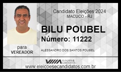 Candidato BILU POUBEL 2024 - MACUCO - Eleições