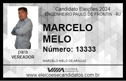 Candidato MARCELO MELO 2024 - ENGENHEIRO PAULO DE FRONTIN - Eleições