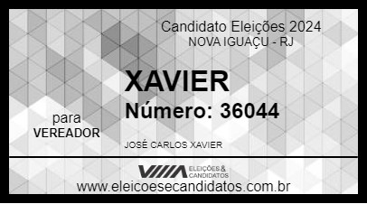 Candidato XAVIER 2024 - NOVA IGUAÇU - Eleições