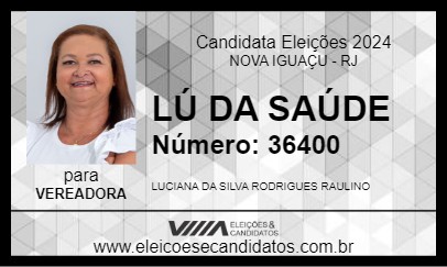 Candidato LÚ DA SAÚDE 2024 - NOVA IGUAÇU - Eleições