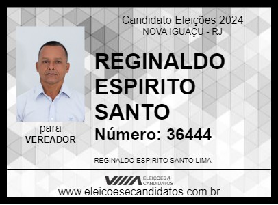 Candidato REGINALDO ESPIRITO SANTO 2024 - NOVA IGUAÇU - Eleições