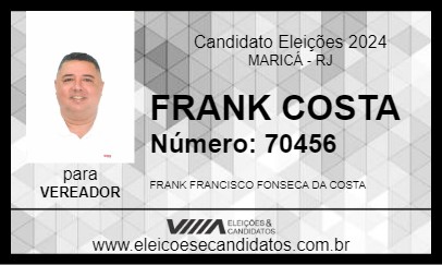 Candidato FRANK COSTA 2024 - MARICÁ - Eleições