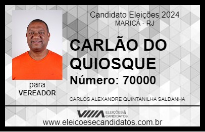 Candidato CARLÃO DO QUIOSQUE 2024 - MARICÁ - Eleições