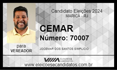 Candidato CEMAR 2024 - MARICÁ - Eleições