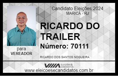 Candidato RICARDO DO TRAILER 2024 - MARICÁ - Eleições