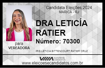 Candidato DRA LETICÍA RATIER 2024 - MARICÁ - Eleições