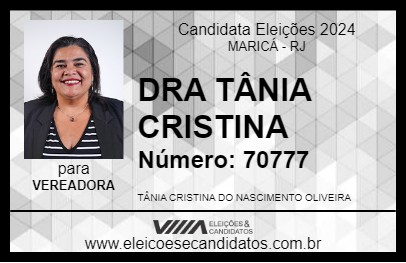 Candidato DRA TÂNIA CRISTINA 2024 - MARICÁ - Eleições