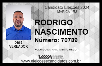 Candidato RODRIGO NASCIMENTO 2024 - MARICÁ - Eleições