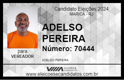 Candidato ADELSO PEREIRA 2024 - MARICÁ - Eleições