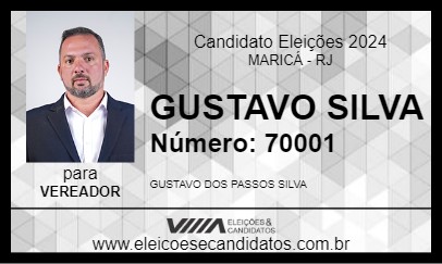 Candidato GUSTAVO SILVA 2024 - MARICÁ - Eleições