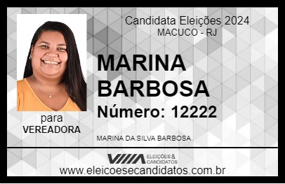 Candidato MARINA BARBOSA 2024 - MACUCO - Eleições