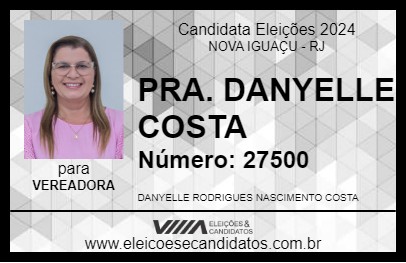 Candidato PRA. DANYELLE COSTA 2024 - NOVA IGUAÇU - Eleições