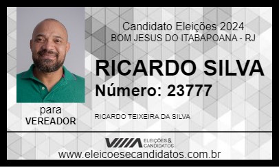 Candidato RICARDO SILVA 2024 - BOM JESUS DO ITABAPOANA - Eleições