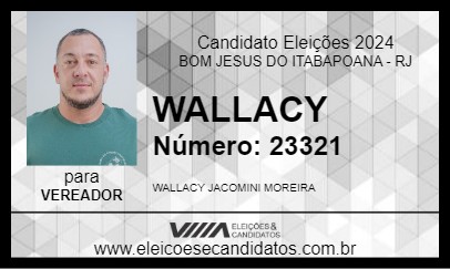 Candidato WALLACY 2024 - BOM JESUS DO ITABAPOANA - Eleições