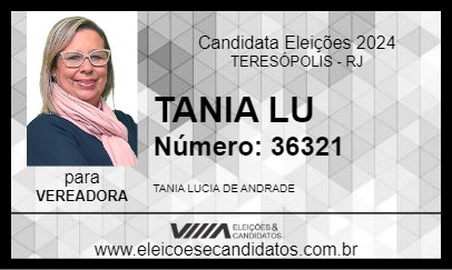 Candidato TANIA LU 2024 - TERESÓPOLIS - Eleições