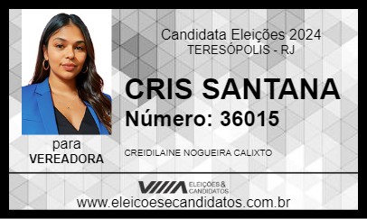 Candidato CRIS SANTANA 2024 - TERESÓPOLIS - Eleições