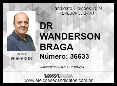 Candidato DR WANDERSON BRAGA 2024 - TERESÓPOLIS - Eleições