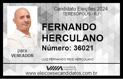 Candidato FERNANDO HERCULANO 2024 - TERESÓPOLIS - Eleições