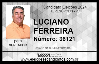 Candidato LUCIANO FERREIRA 2024 - TERESÓPOLIS - Eleições