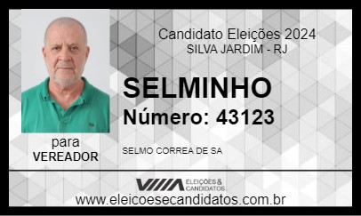 Candidato SELMINHO 2024 - SILVA JARDIM - Eleições