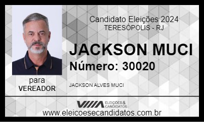 Candidato JACKSON MUCI 2024 - TERESÓPOLIS - Eleições