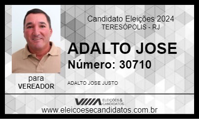 Candidato ADALTO JOSE 2024 - TERESÓPOLIS - Eleições