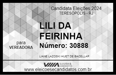 Candidato LILI DA FEIRINHA 2024 - TERESÓPOLIS - Eleições