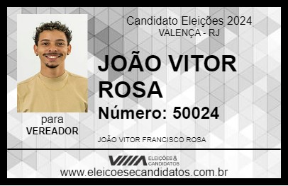 Candidato JOÃO VITOR ROSA 2024 - VALENÇA - Eleições