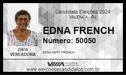 Candidato EDNA FRENCH 2024 - VALENÇA - Eleições