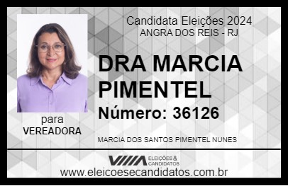 Candidato DRA MARCIA PIMENTEL 2024 - ANGRA DOS REIS - Eleições