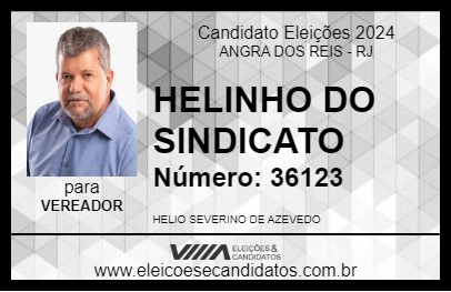 Candidato HELINHO DO SINDICATO 2024 - ANGRA DOS REIS - Eleições