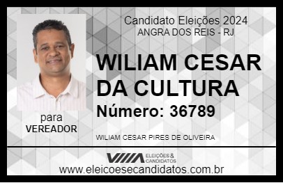 Candidato WILIAM CESAR DA CULTURA 2024 - ANGRA DOS REIS - Eleições