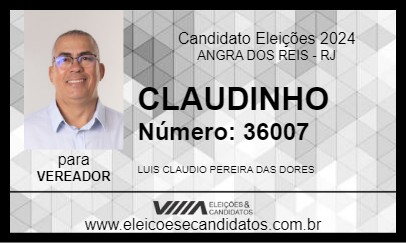 Candidato CLAUDINHO 2024 - ANGRA DOS REIS - Eleições