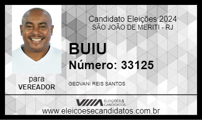 Candidato BUIU 2024 - SÃO JOÃO DE MERITI - Eleições