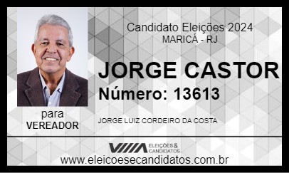 Candidato JORGE CASTOR 2024 - MARICÁ - Eleições