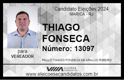 Candidato THIAGO FONSECA 2024 - MARICÁ - Eleições