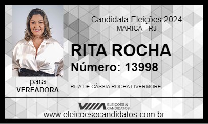 Candidato RITA ROCHA 2024 - MARICÁ - Eleições