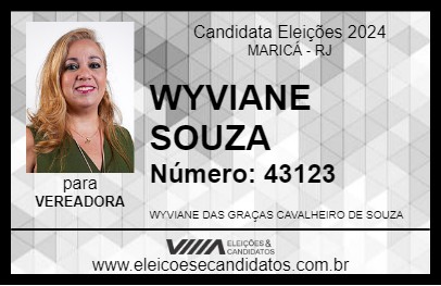 Candidato WYVIANE SOUZA 2024 - MARICÁ - Eleições