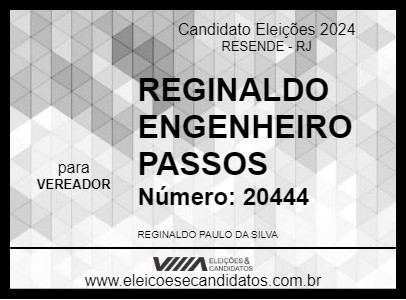 Candidato REGINALDO ENGENHEIRO PASSOS 2024 - RESENDE - Eleições