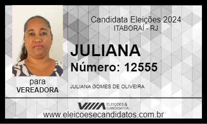 Candidato JULIANA 2024 - ITABORAÍ - Eleições