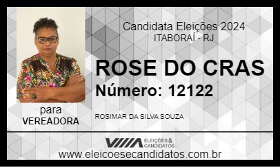 Candidato ROSE ASSISTENTE SOCIAL 2024 - ITABORAÍ - Eleições