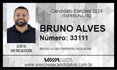 Candidato BRUNO ALVES 2024 - ITAPERUNA - Eleições