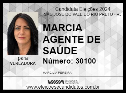 Candidato MARCIA AGENTE  DE SAÚDE 2024 - SÃO JOSÉ DO VALE DO RIO PRETO - Eleições