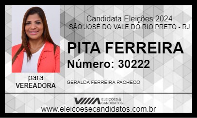 Candidato PITA FERREIRA 2024 - SÃO JOSÉ DO VALE DO RIO PRETO - Eleições